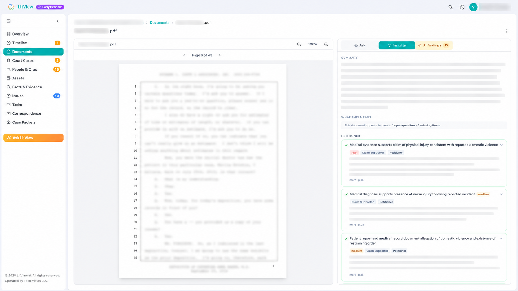 LitView – AI Legal Case Assistant